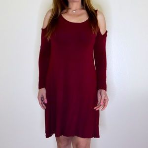 Red Dress with Open Shoulders